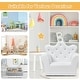 preview thumbnail 10 of 8, Children Upholstered Princess Sofa with Ottoman and Diamond Decoration for Boys and Girls-White - 23" x 16" x 19" (L x W x H)