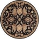preview thumbnail 11 of 11, Livabliss Middleton Transitional Floral & Botanical Area Rug Black - 3'6" x 3'6" Round - Round