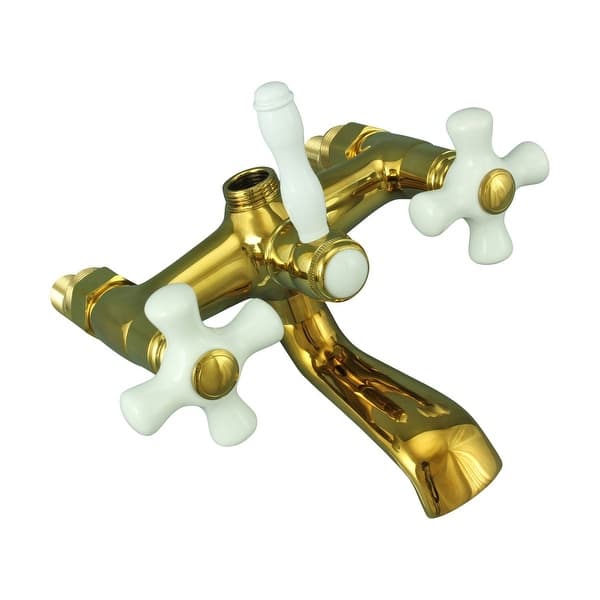 Shop Porcelain Cross Handle Wall Mount Clawfoot Bath Tub Shower
