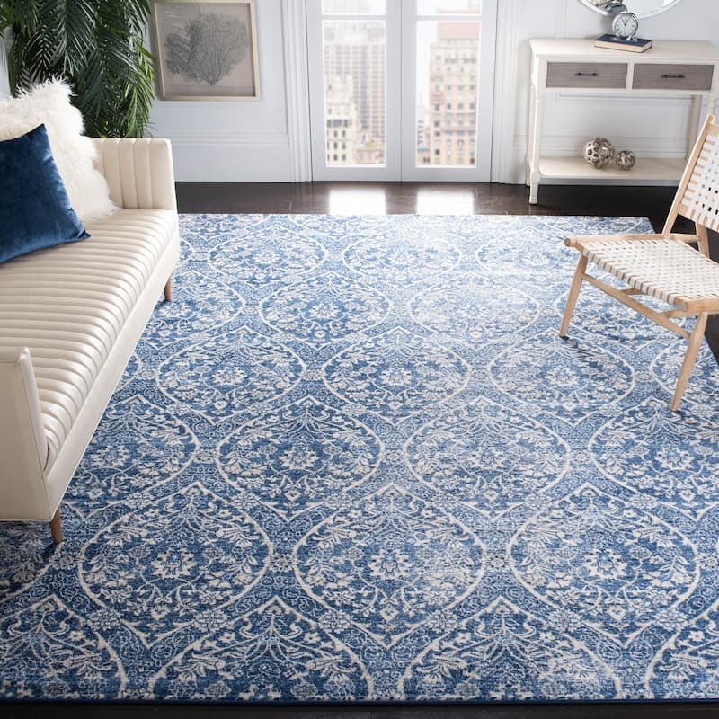 SAFAVIEH, Brentwood Koyka Traditional Oriental Rug - 10' x 13' - Navy/Light Grey
