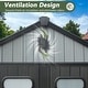 preview thumbnail 15 of 34, Domi Outdoor Resin Storage Shed, Waterproof Plastic Garden Shed with Lockable Door, Windows & Vents, Outside Tool Storage Shed