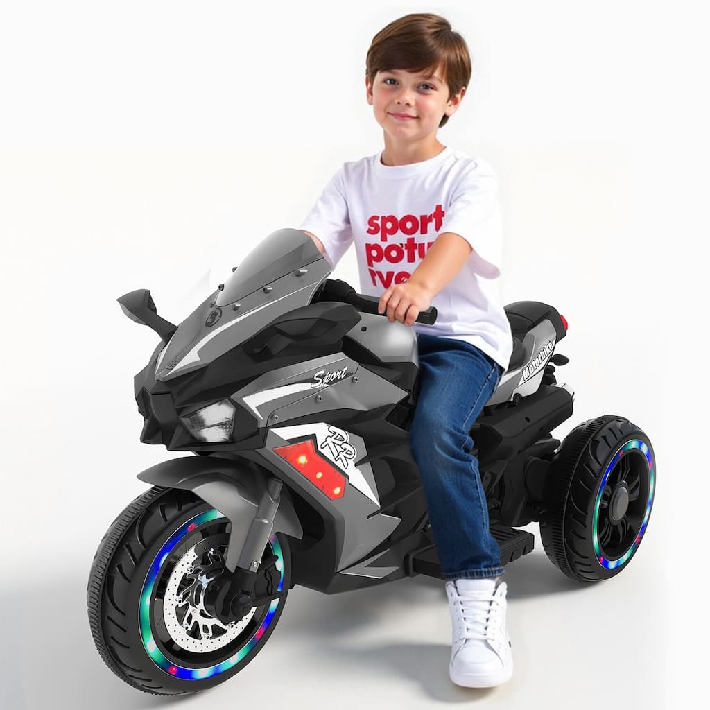 12V Kids Ride on Motorcycle, Electric Kids Motorcycle, Battery Powered Motorcycle for 3-6 Years Old