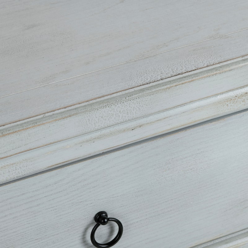 78" Soft Blue 4 Door 3 Drawer Media Credenza_Sideboard