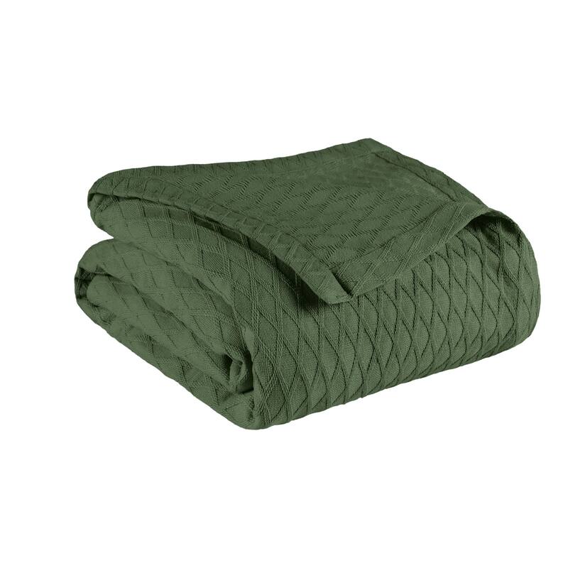 Superior Diamond Weave All-Season Bedding Cotton Blanket