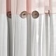 preview thumbnail 53 of 152, Lush Decor Linen Button Single Panel Window Curtain 63"L x 40"W - Blush/Off-White