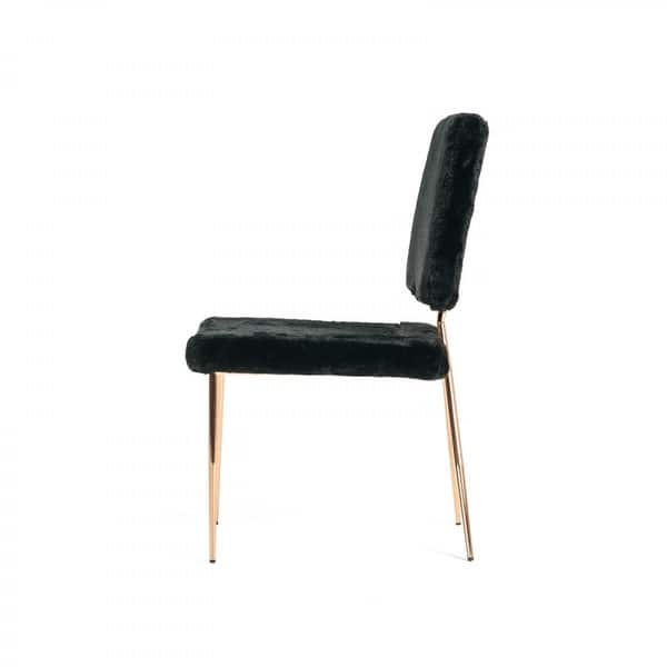 Set Of 2 Gold Black Fabric Solid Back Dining Chairs Set Of 2 Gold Black Fabric Solid Back Dining Chairs