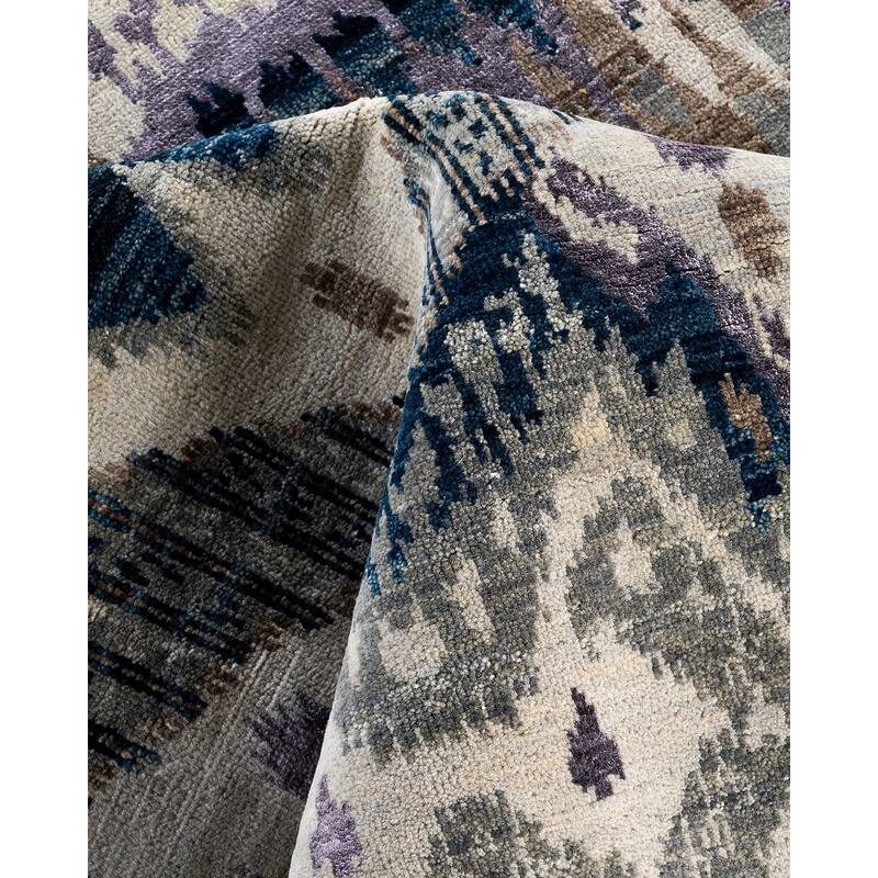 Ikat One-of-a-Kind Hand-Knotted Area Rug, Multicolor - 9' 0" x 12' 1"