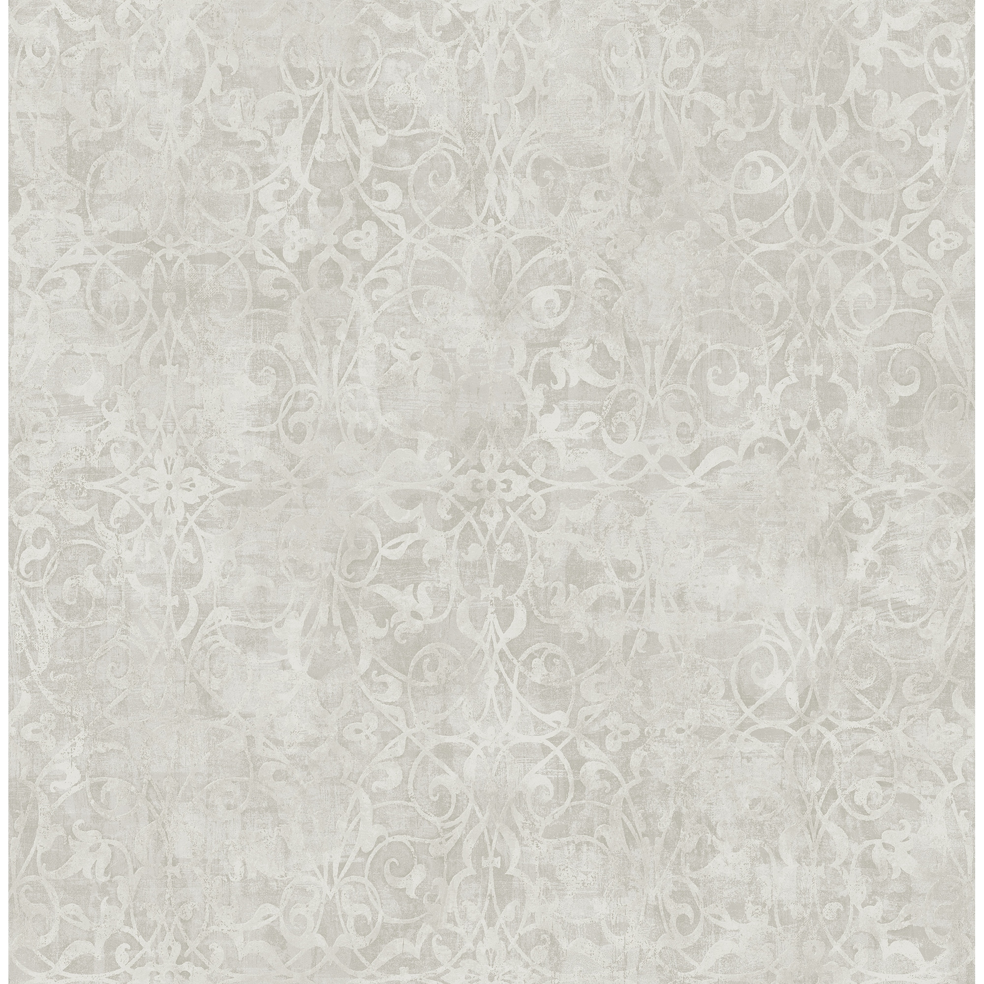 Seabrook Designs Brilliant Rustic Scroll Unpasted Wallpaper