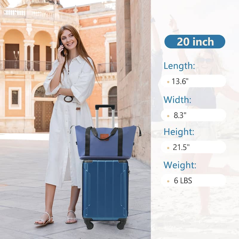 20"Carry On Luggage Set 3 Piece with Spinner Wheels, Lightweight Hardshell ABS Suitcase for Weedend Getaways, Business Travel