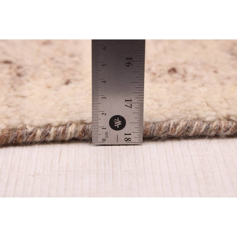 ECARPETGALLERY Hand-knotted Looma Ivory Wool Rug - 8'2 x 9'8