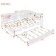 preview thumbnail 94 of 105, L-shape Daybed Wooden Sofa Bed Corner Bed with Bookcase Guardrail Built-in USB Charging Ports, Space-saving Bed
