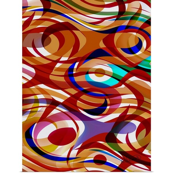 "Swirling Pools Of Color Two" Poster Print