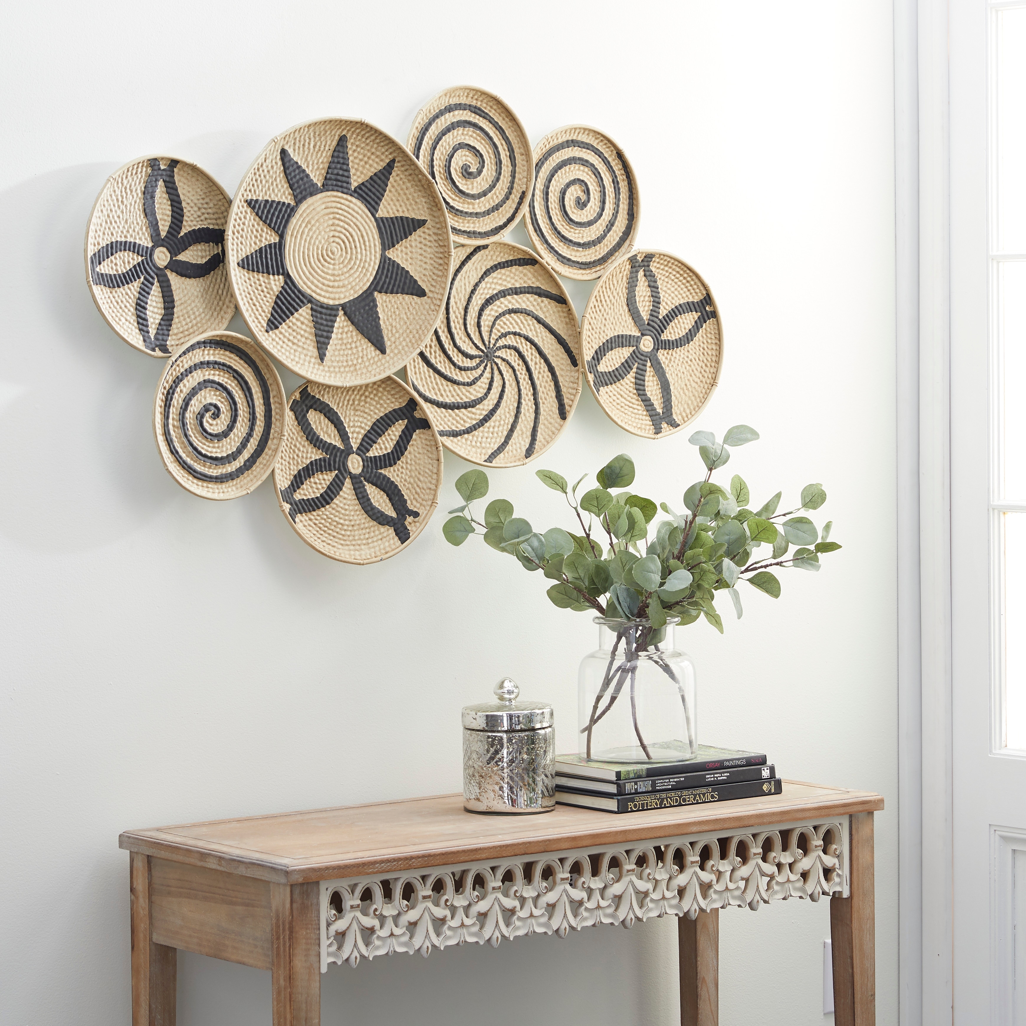 Woven metal wall art sale