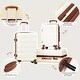 preview thumbnail 15 of 15, 3-Piece Hardshell Luggage Set with TSA Lock YKK Zippers Aluminum Telescopic Handle and Spinner Wheels Durable PC+ABS Suitcase