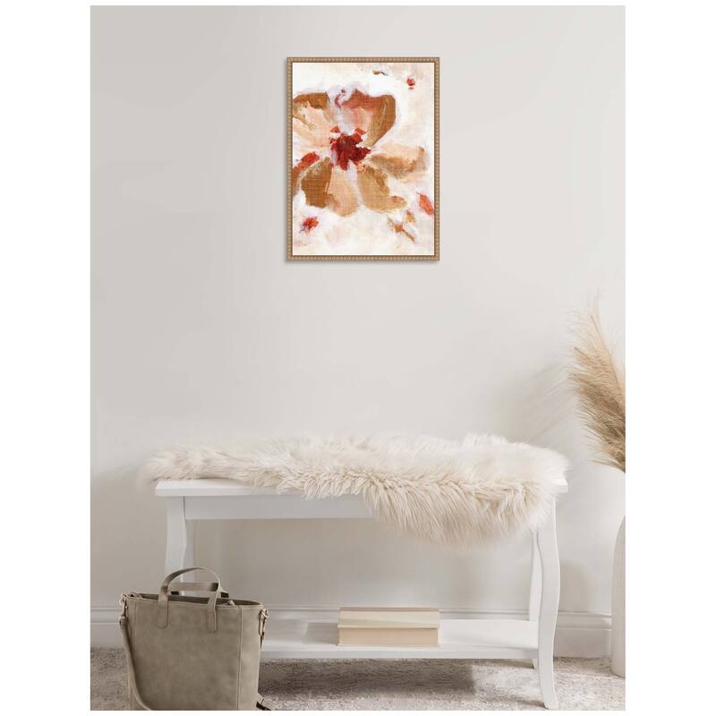 Kate and Laurel Sylvie Painterly Brown Blossom ll Framed Canvas by Nikita Jariwala