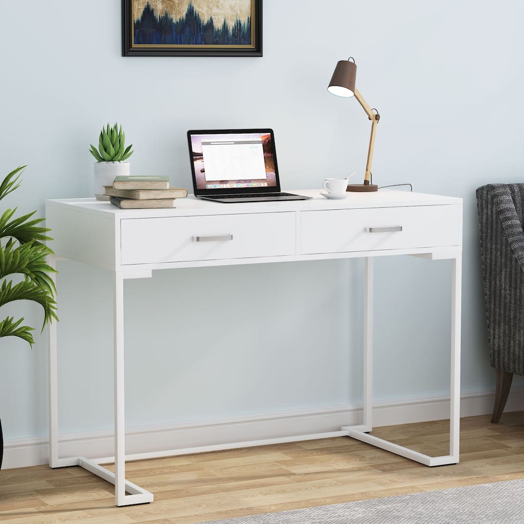 Computer Writing Study Desk with 2 Drawers