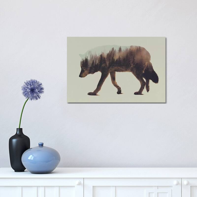 iCanvas "Wolf I" by Andreas Lie Canvas Print - 12x18x1.5