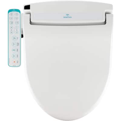 BidetMate 1000 Electric Bidet Toilet Seat - Heated Water, Seat, and Dryer, Side Remote - Self-Cleaning - Elongated Toilets