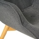 preview thumbnail 53 of 76, Hariata Mid-Century Modern Wingback Fabric Chair/Ottoman Set by Christopher Knight Home