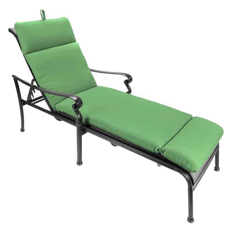 74" x 22" Outdoor Chaise Lounge Cushion with Ties and Loop - 74'' L x 22'' W x 5'' H