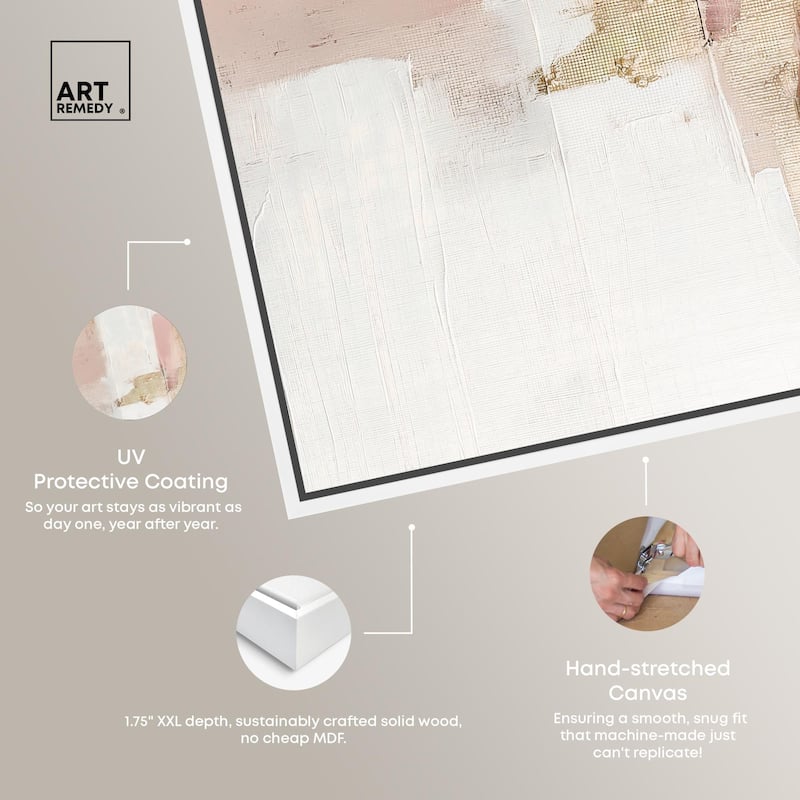Blush Gold Shimmer I Canvas by Art Remedy