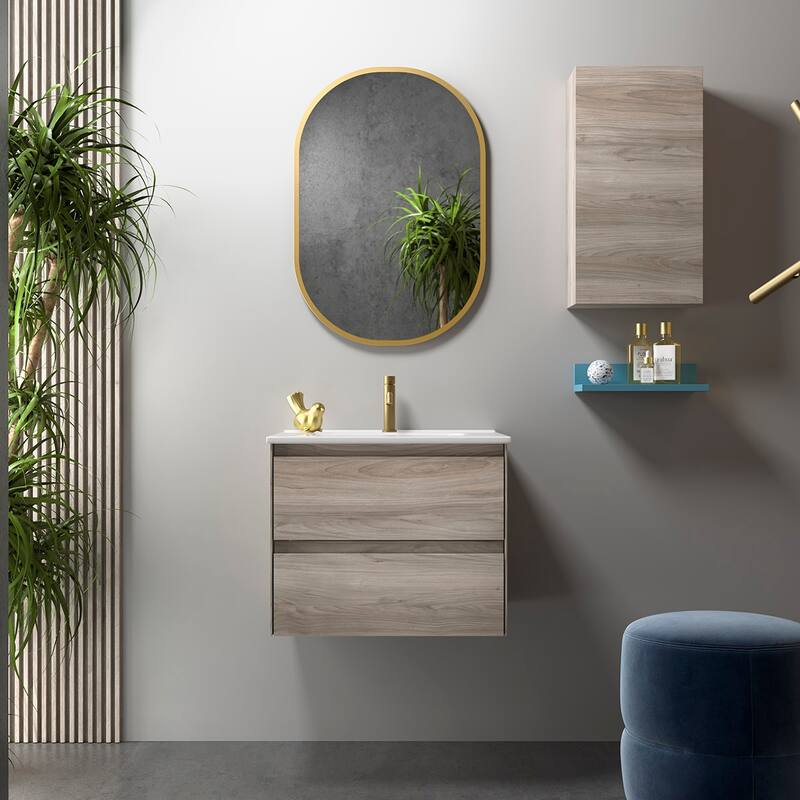 WS Bath Collections Perla C60 Perla 24" Wall Mounted Single Basin