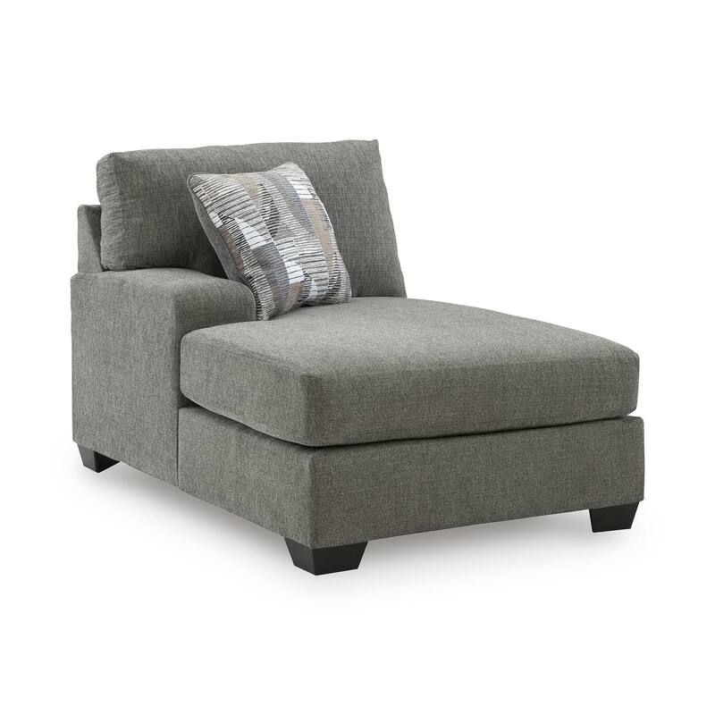 Signature Design by Ashley Seyler Lane Gray 3-Piece Sectional with Double Chaise - 142" W x 61" D x 39" H