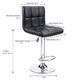 Bar Stools Adjustable Armless Swivel PU Leather Barstools Set of 2