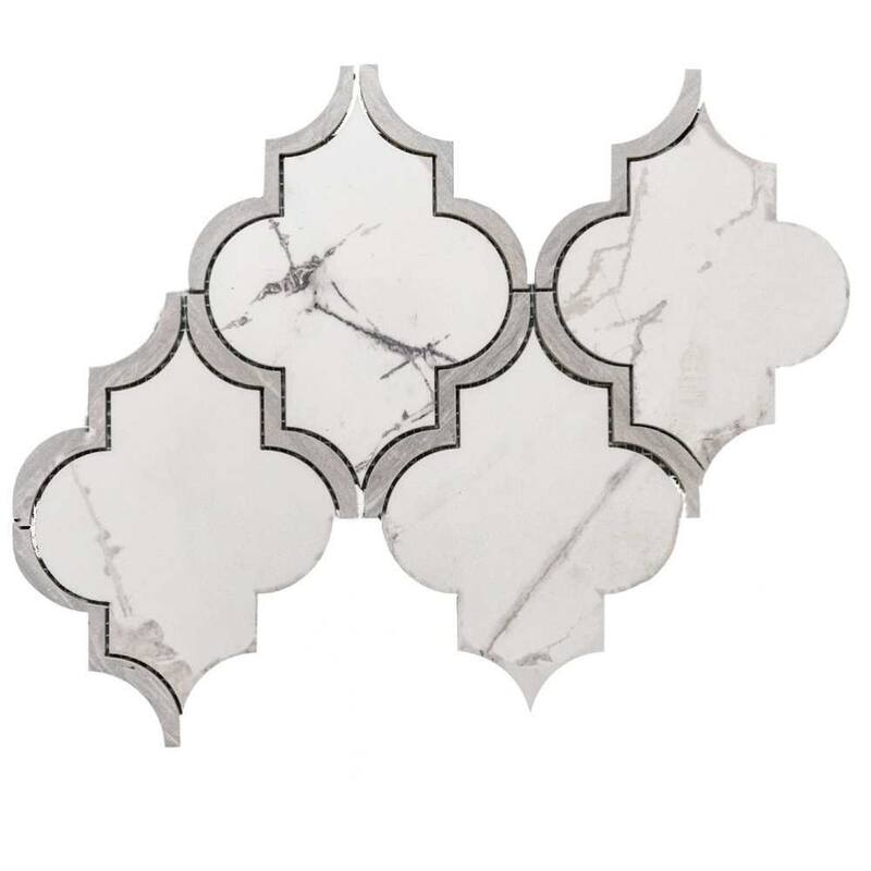 The Tile Life Stately Lantern 9x14 Porcelain Floor, Wall & Backsplash Tile - Grey - 1 Sheet (0.82 Sq. ft.)