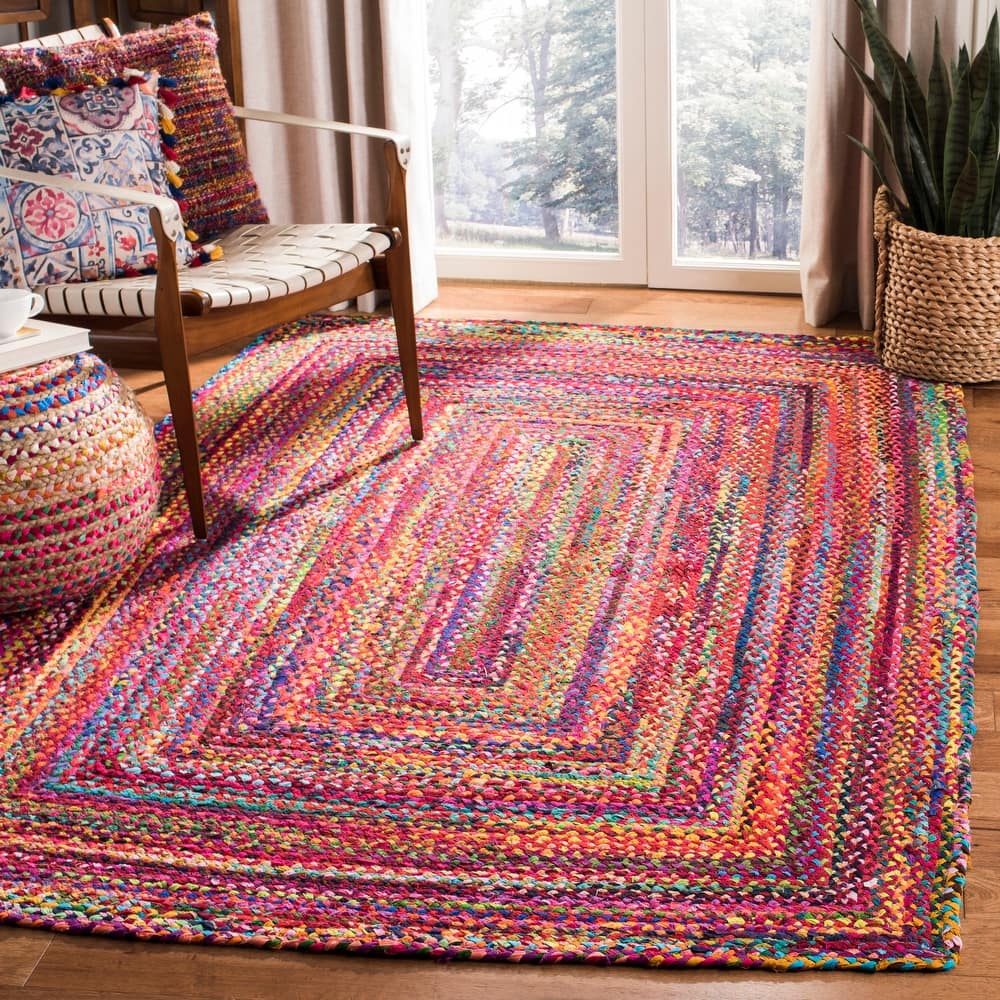 SAFAVIEH Georgine Handmade Nanny Braided Bohemian Cotton Rug