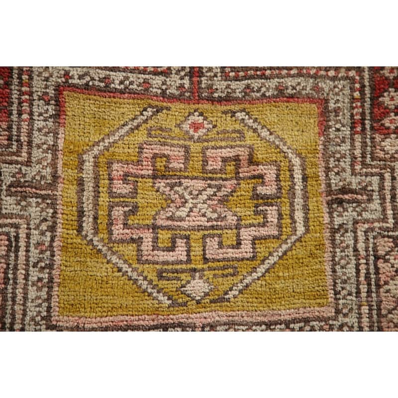 Gharajeh Persian Vintage Runner Rug Hand-knotted Wool Carpet - 2'10"x 10'6"