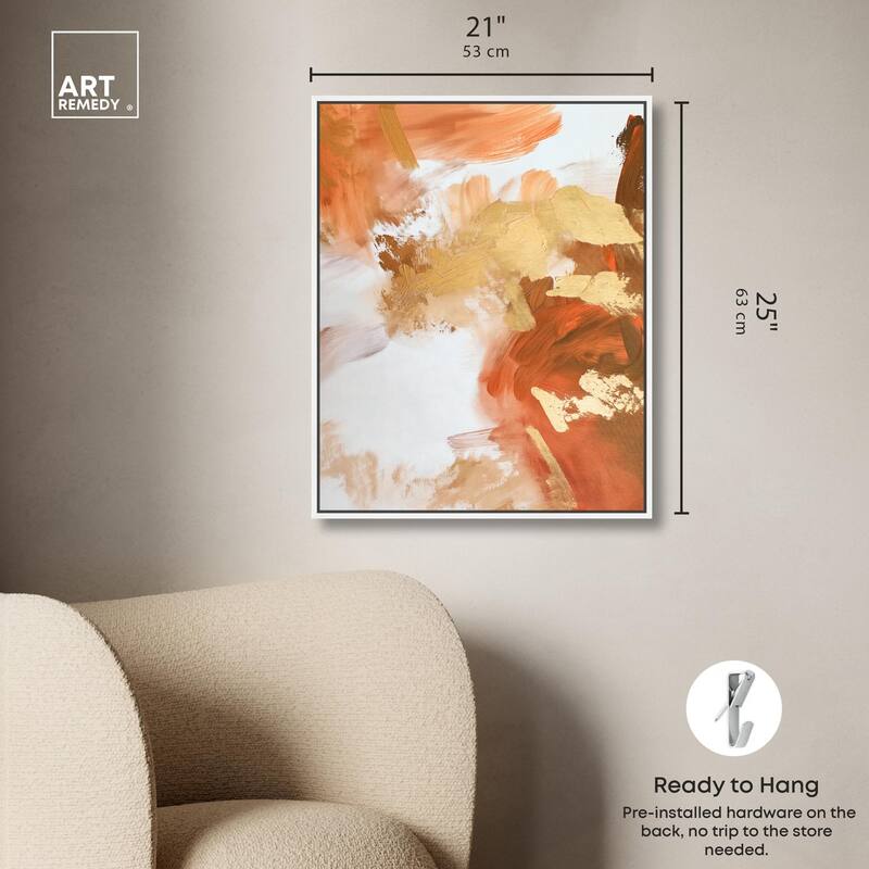 Golden Bronze Ripple II Canvas by Art Remedy