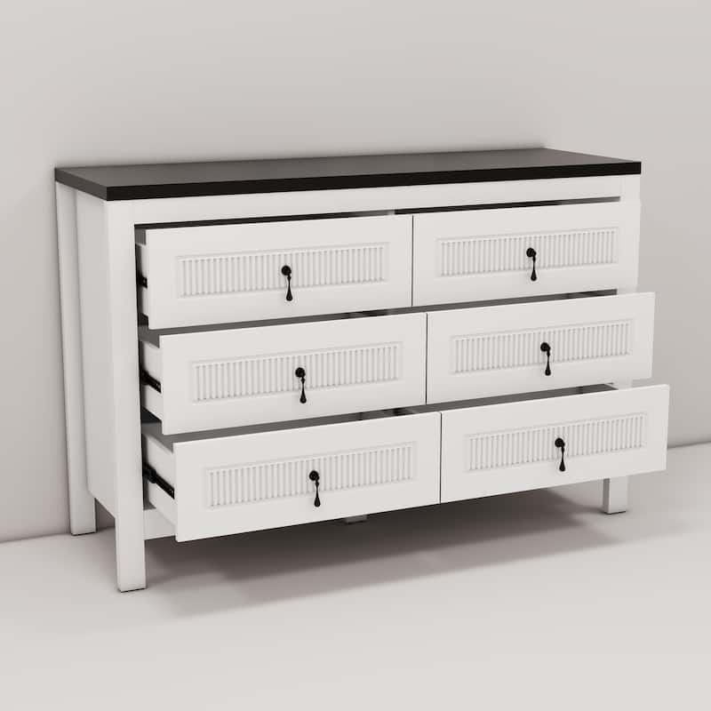 Modern 48-Inch White TV Stand Cabinet - Fits Up to 50" TV - 48" in Width