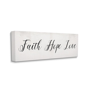 Stupell Faith Hope Love Phrase Minimal Elegant Text Canvas Wall Art ...