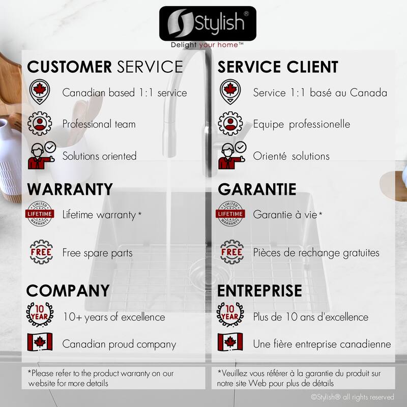 Undermount 23" Single-Bowl Stainless Steel Kitchen Sink S-307XG - 23" x 18" x 10"