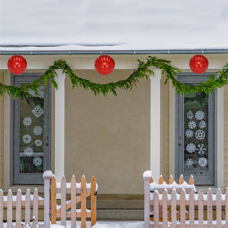 6" LED Lighted Crystal Sphere Outdoor Christmas Decoration