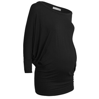 Shop Emma S Closet Womens Blouse Black Size Large L Tunic Stretch Maternity On Sale Free Shipping On Orders Over 45 Overstock 28738612