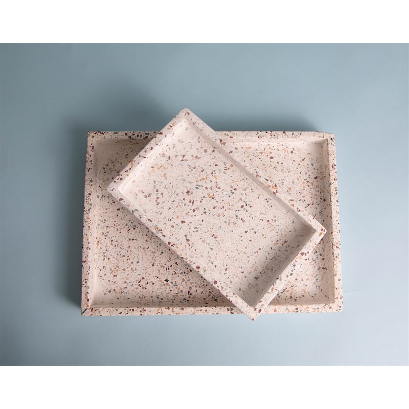 Lg. Terrazzo Rect. Tank Tray 14" x 10"