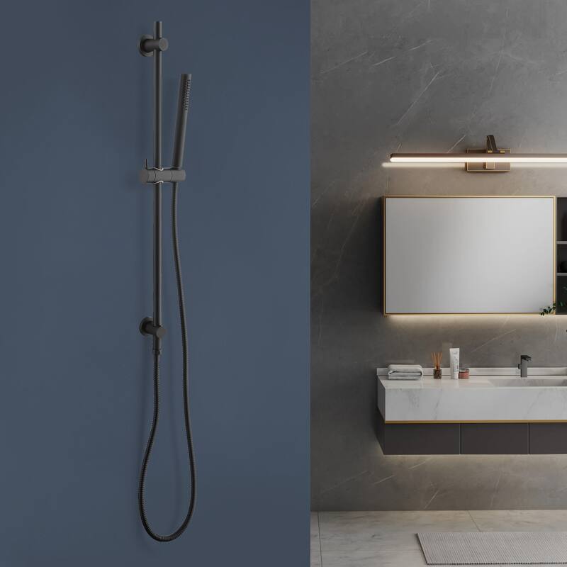 Topcraft Stainless Steel Handheld Shower with 28-Inch Slide Bar