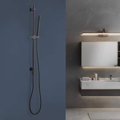Topcraft Stainless Steel Handheld Shower with 28-Inch Slide Bar