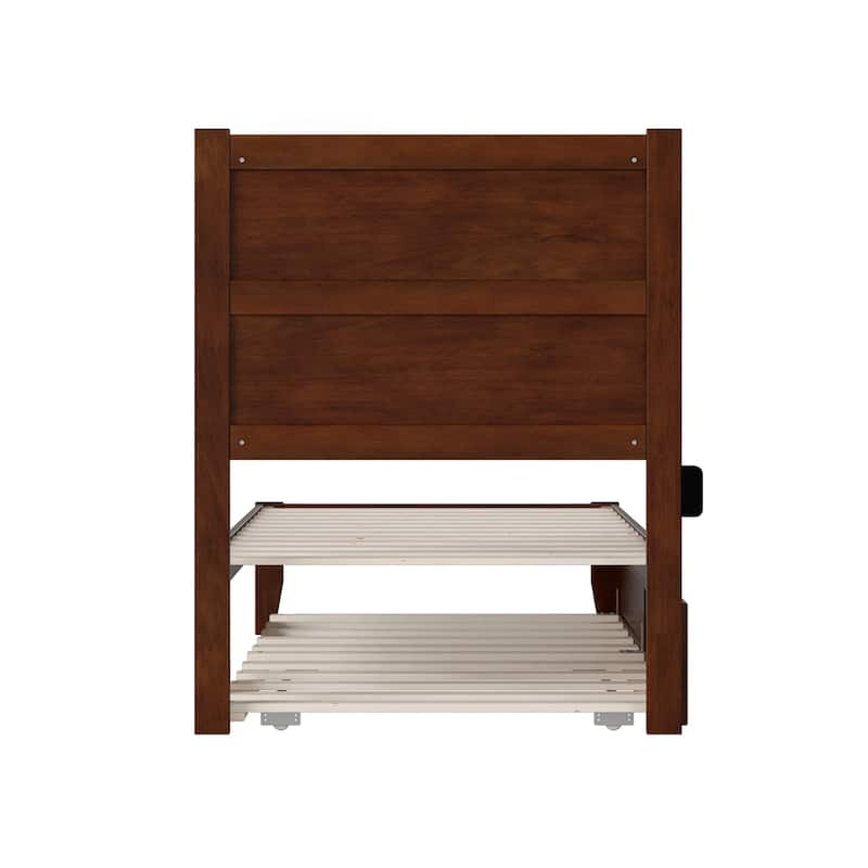 NoHo Twin Bed with Twin Trundle in Walnut