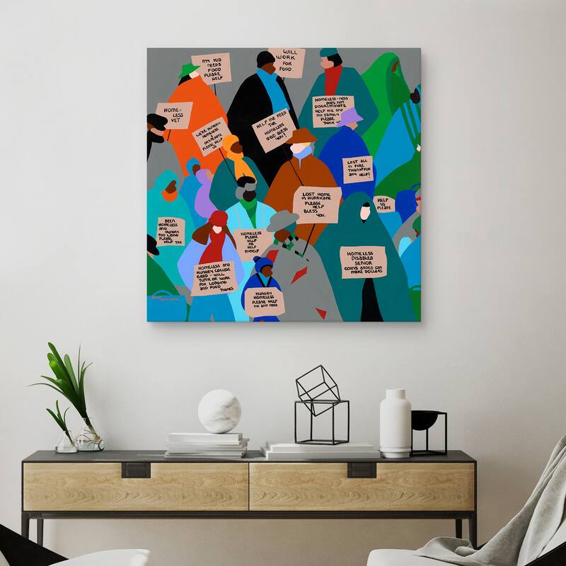 Homeless Two by Synthia SAINT JAMES Canvas Art Print
