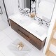 preview thumbnail 123 of 148, Floating Bathroom Vanity with Integrated Resin Top