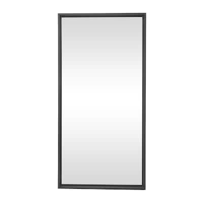 Metal Tall Floor Mirror - Black - Roche River Decor