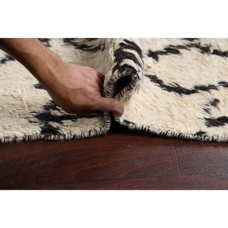 Vegetable Dye Moroccan Berber Oriental Wool Runner Rug Hand-knotted - 4'9" x 11'7"