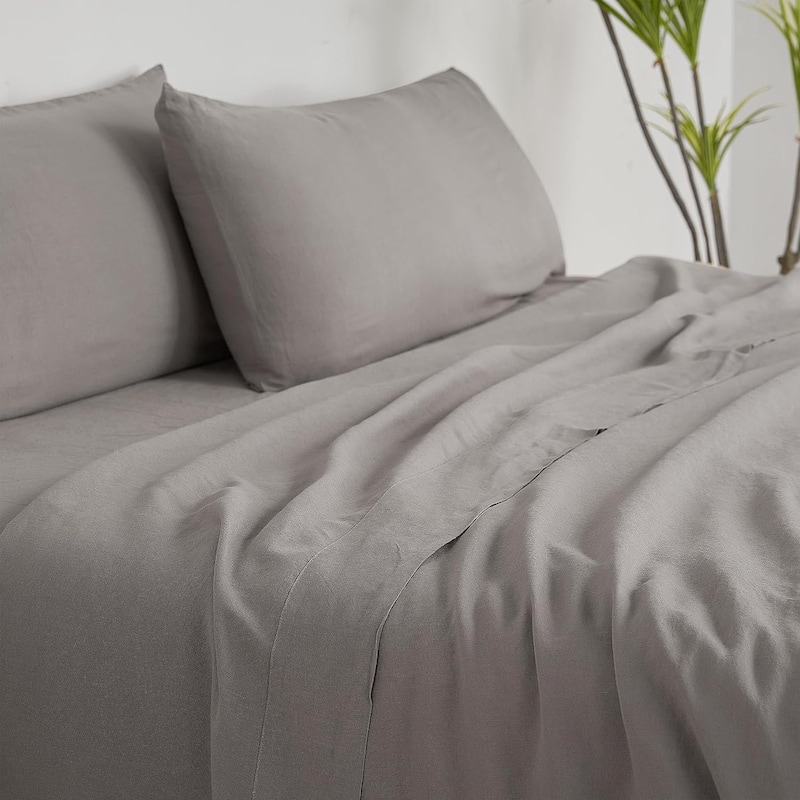 Dark Sky Reserve® - Bamboo Linen Sheet Set - Portugal Made - Driftwood Taupe