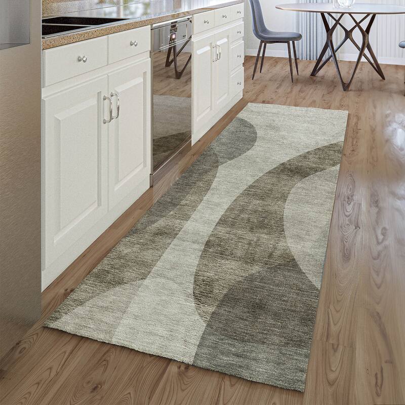 Premium Washable Super Soft Contemporary Vibes Mayfield Rug - Taupe - 2' 3" x 7' 6" - Runner