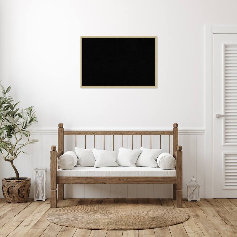 Lucie Wood Framed Black Corkboard Bulletin Board