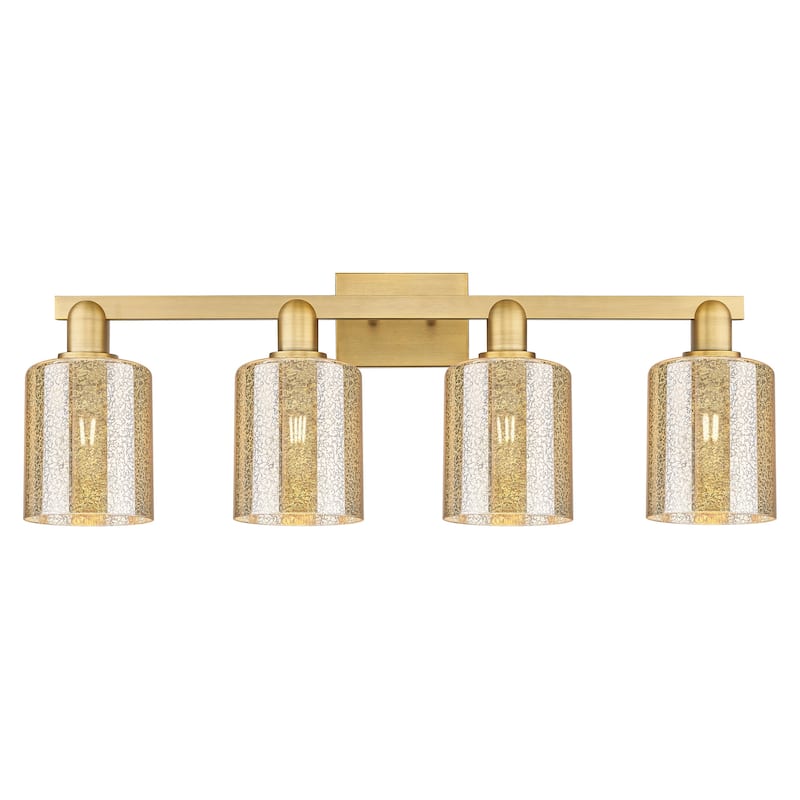 Innovations Lighting 716-4W-11-32 Cobbleskill Vanity Cobbleskill 4 - Brushed Brass / Mercury