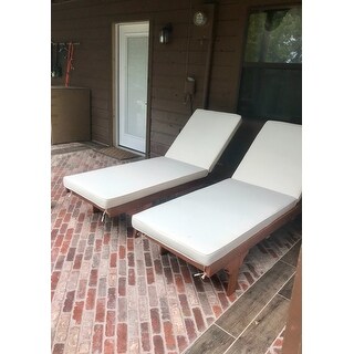 Safavieh Outdoor Living Newport Brown/ Beige Cart-Wheel Adjustable Chaise Lounge Chair - 27.6" x 78.7" x 14.2"